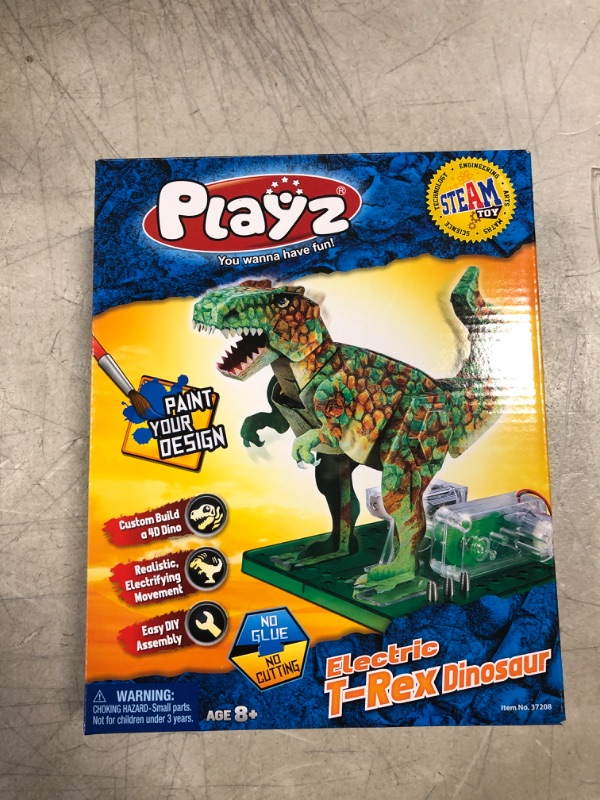 Photo 2 of Playz Electric T Rex Dinosaur Toys for Kids - DIY Dino Construction & Paintin...
