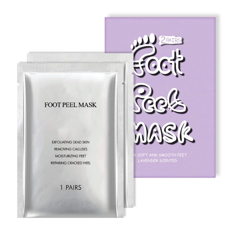 Photo 1 of NON-PEELING Moisturizing Foot Mask with Lavender Oil, Smooth & Soft Foot, Removes Dead Skin, Foot Care Moisturizer for Dry & Rough Heel, Cracked Heel Repair with Mild formula for Feet, 2 Pairs
