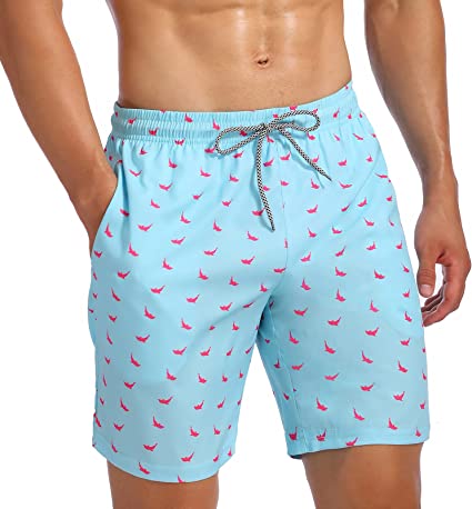 Photo 1 of Biwisy Mens Swim Trunks Quick Dry Beach Shorts Mesh Lining Swimwear Bathing Suits with Pockets size m
