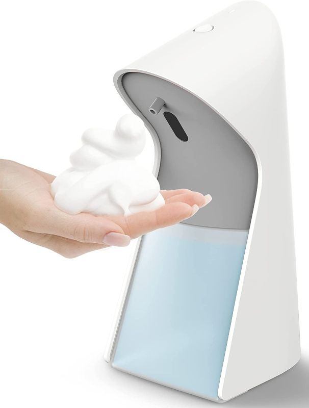 Photo 1 of Allegro Automatic Foaming Soap Dispenser Hands Free Infrared Motion Sensor Touchless Hand Soap Dispenser for Bathroom Kitchen Countertop ,White 11oz (FACTORY SEALED)
