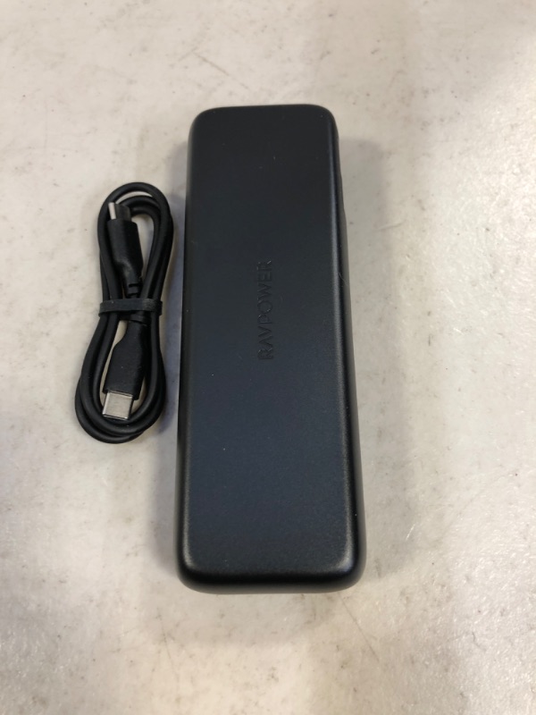 Photo 3 of PD Power Bank RAVPower 15000mAh PD 3.0 USB C Portable Charger 30W Power Delivery Battery Pack with LED Display Ultra Compact QC Phone Charger for iPhone 11 Pro SE 2 Galaxy S10 iPad Pro Nintendo Switch