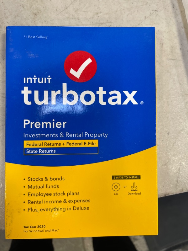 Photo 3 of [Old Version] TurboTax Premier 2020 Desktop Tax Software, Federal and State Returns + Federal E-file 