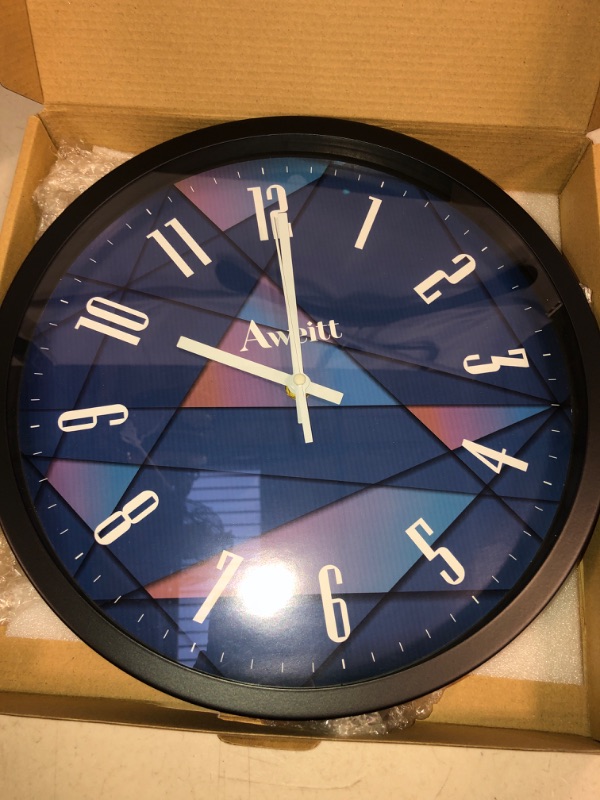 Photo 1 of 12 inch wall clock , black metal battery operated 