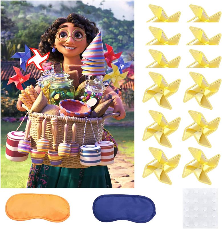 Photo 1 of Encanto Party Supplies,Pin the Pinwheel on the Blank Position of Picture,Encanto Theme Party Game for Kids, Encanto Party Favors