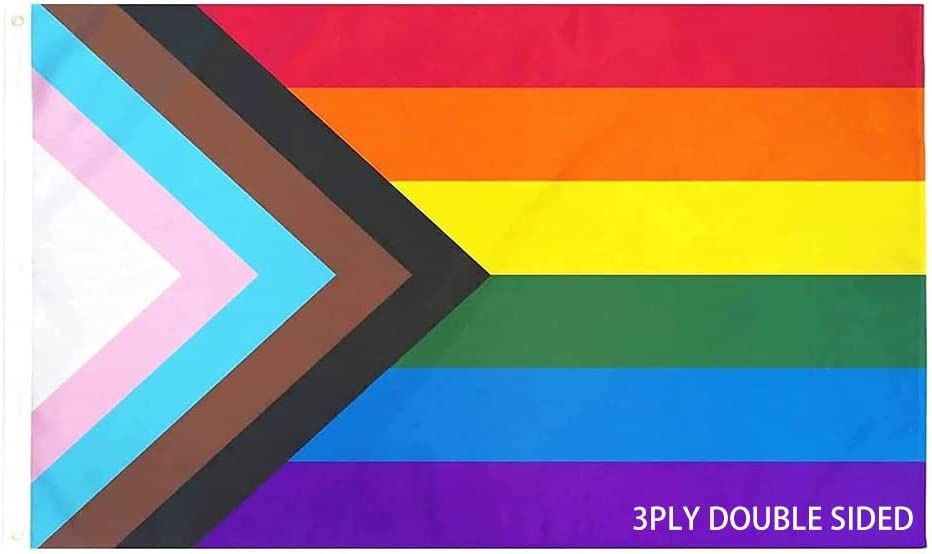 Photo 1 of 3PLY 3x5 Pride LGBT Community Support Gay Pride Rainbow Banner for Wall Hanging Indoor and Outdoor