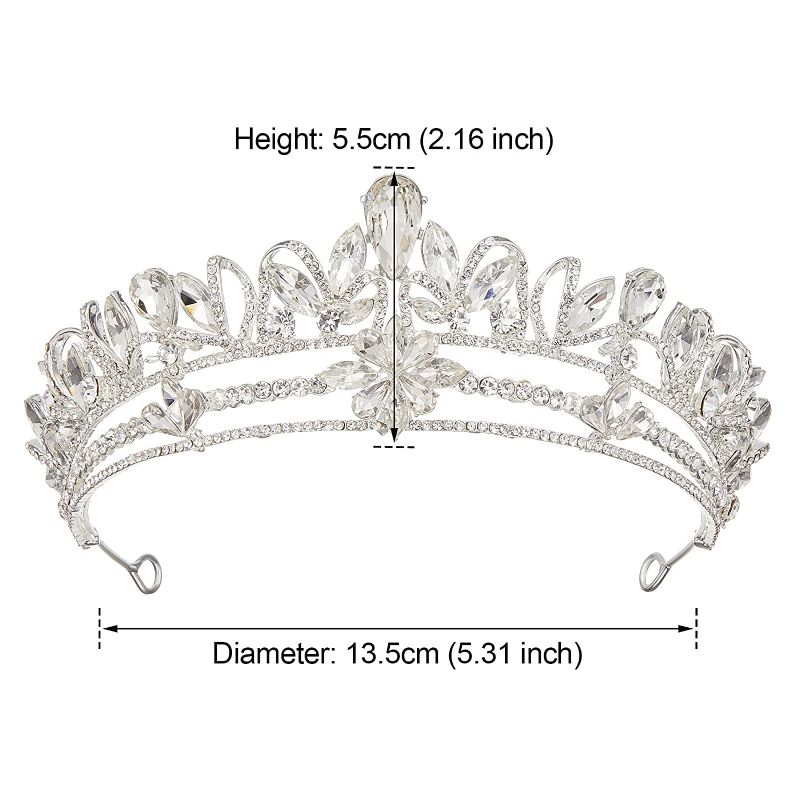 Photo 1 of AW BRIDAL Crystal Tiaras and Crowns for Women Wedding Tiaras for Bride Princess Crown and Tiara for Pageant Wedding Queen Birthday Tiaras?Silver?