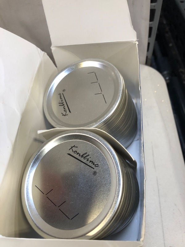 Photo 3 of 100-Count Canning Lids Wide Mouth Canning Lids for Ball Kerr Jars Split-Type Metal Mason Jar Lids and Secure Canning Jar Lids, 100% Fit for Wide Mouth Jars Lids(100-Count, 86mm)
