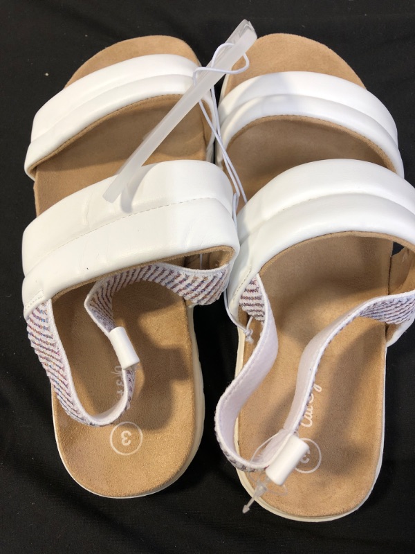 Photo 2 of Girls' Hazel Slip-on Pull-on Footbed Sandals - Cat & Jack White 3