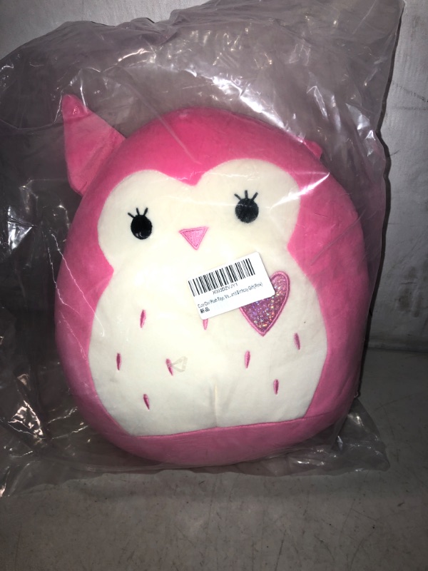 Photo 2 of Cute Owl Plush Toys, Valentine's Day Plushie Doll ,Stuffed Animals for Kids Halloween,Christmasan and Birthday Gift(Pink)