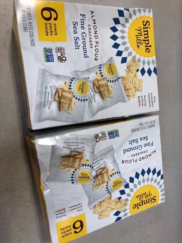 Photo 2 of 2 COUNT Simple Mills Almond Flour Crackers Gluten Free Sea Salt 6 Packs