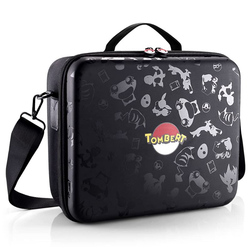 Photo 1 of Tombert Travel Carrying Case For Switch & Switch OLED, Tombert Design, Unique Shadow Printing, Deluxe Protective Hard Shell Carry Bag Fits Pro Controller for Nintendo Switch Console & Accessories