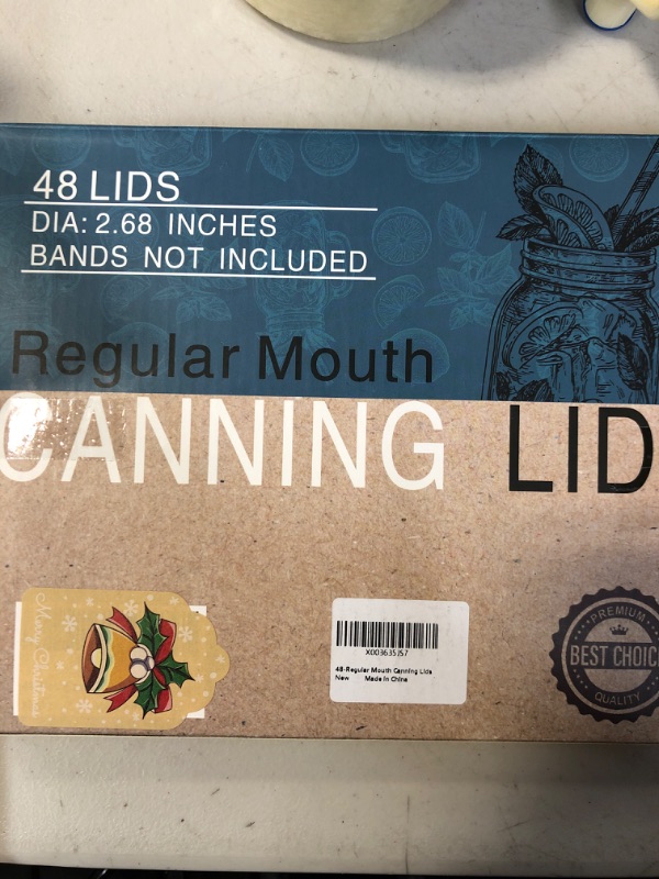 Photo 2 of 48-Count Regular Mouth Canning Lids(2.68 In) for Kerr Jars,Premium Food Grade Tinplate,Split-Type Jar Lids with Leak Proof Seals,100% Fit & Airtight.