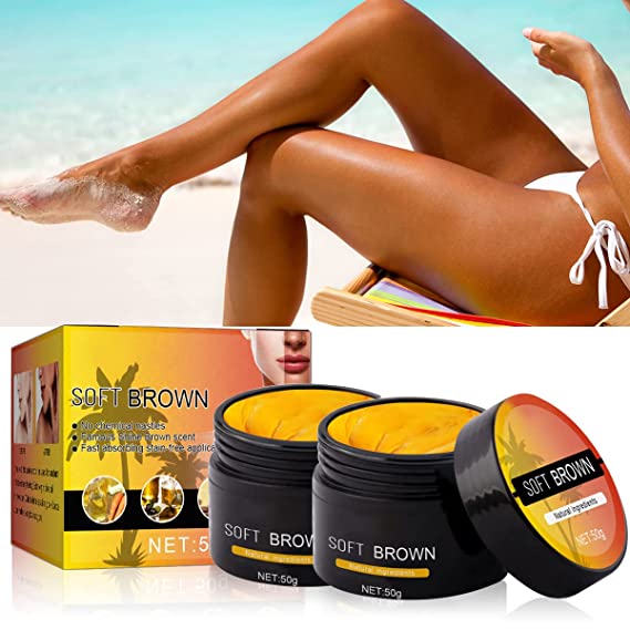 Photo 1 of 2PCS Brown Tanning Gel ,Tanning Gel,50 Gram Tanning Accelerator Cream, Intensive Tanning Gel For Outdoor Sun, Achieve A Natural Tan Skin