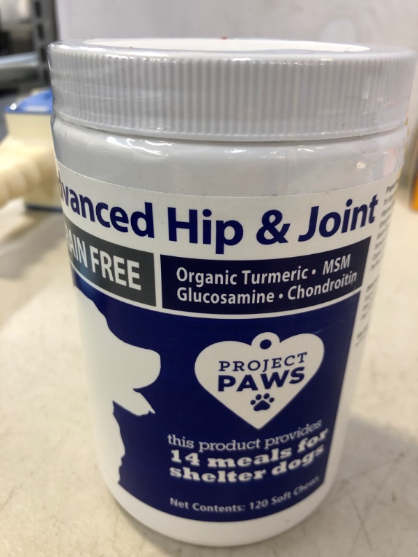 Photo 2 of  Advanced Grain-Free Hip & Joint Supplement for Dogs - 120 Count   EXP 1/2023