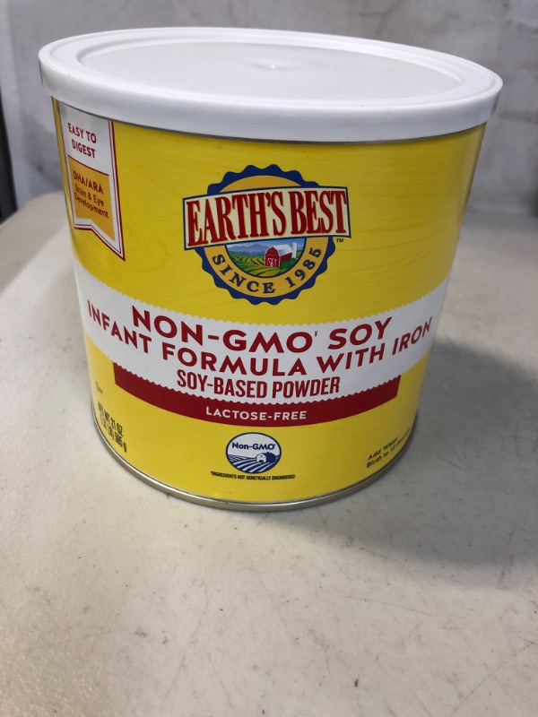 Photo 1 of Earth's Best Infant Formula with Iron, Lactose-Free, Soy-Based Powder, Birth to 12 Months - 21 oz