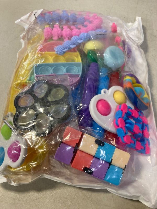 Photo 1 of Fescuty Fidget Toys Pack Set Pop Fidgets Toy Sets Packs Fidget Toys Pack Stress Relief and Anti-Anxiety Tools Sensory Toys (22 Packs)