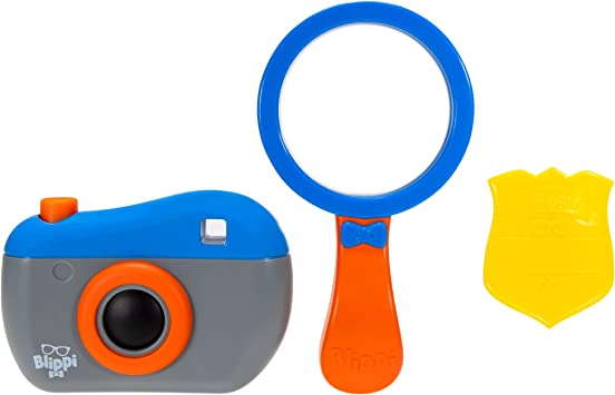 Photo 2 of Blippi Detective Roleplay Set - Carry Case, Camera, Personalized Yellow Badge, Magnifying Glass, Activity Sheets for Ultimate Toddler and Young Child Mystery Adventure - Exclusive Content Included