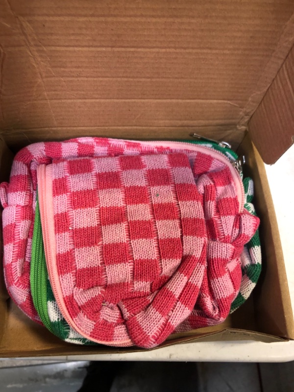 Photo 2 of 4 Pcs Checkered Makeup Bag Cosmetic Bag Makeup Pouch for Women, Large Capacity Makeup Bags with Zipper Green Red Pink
FACTORY SEALED