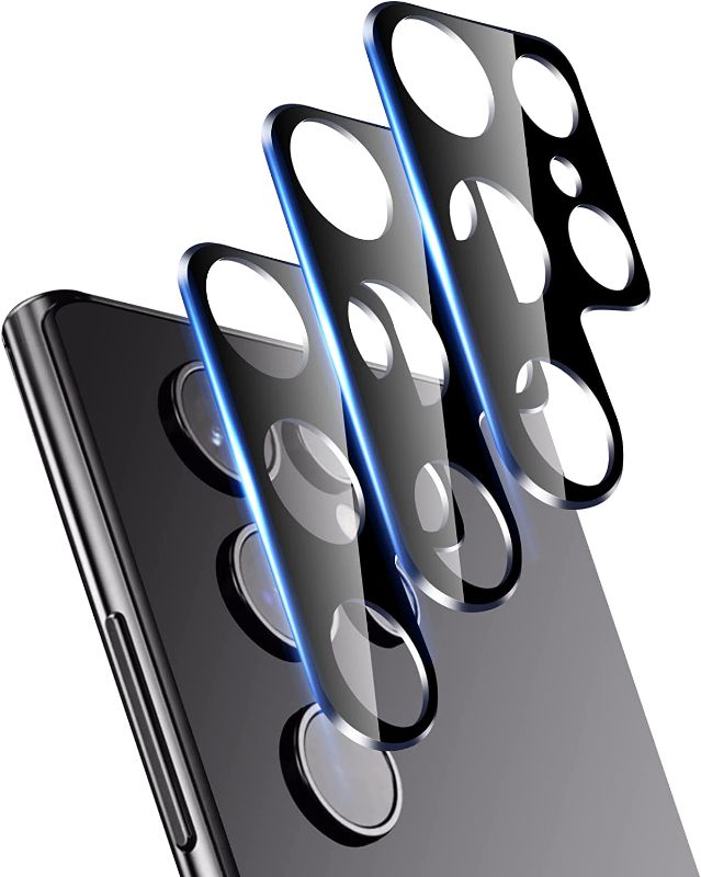 Photo 1 of [3 PCS] OUBA Camera Lens Protector for Samsung Galaxy S22 Ultra 5G, Anti-Scratch Tempered Glass Back Camera Protection [Ultra-Thin] [Not Affect Flash] -(Black) 2PACK FACTORY SEALED
