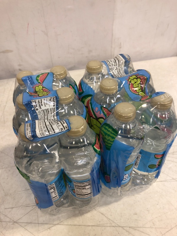 Photo 2 of 2 COUNT Splash Blast, Flavored Water Beverage, Watermelon Flavor, 16.9 Fl Oz Plastic Bottles, 6 Pack