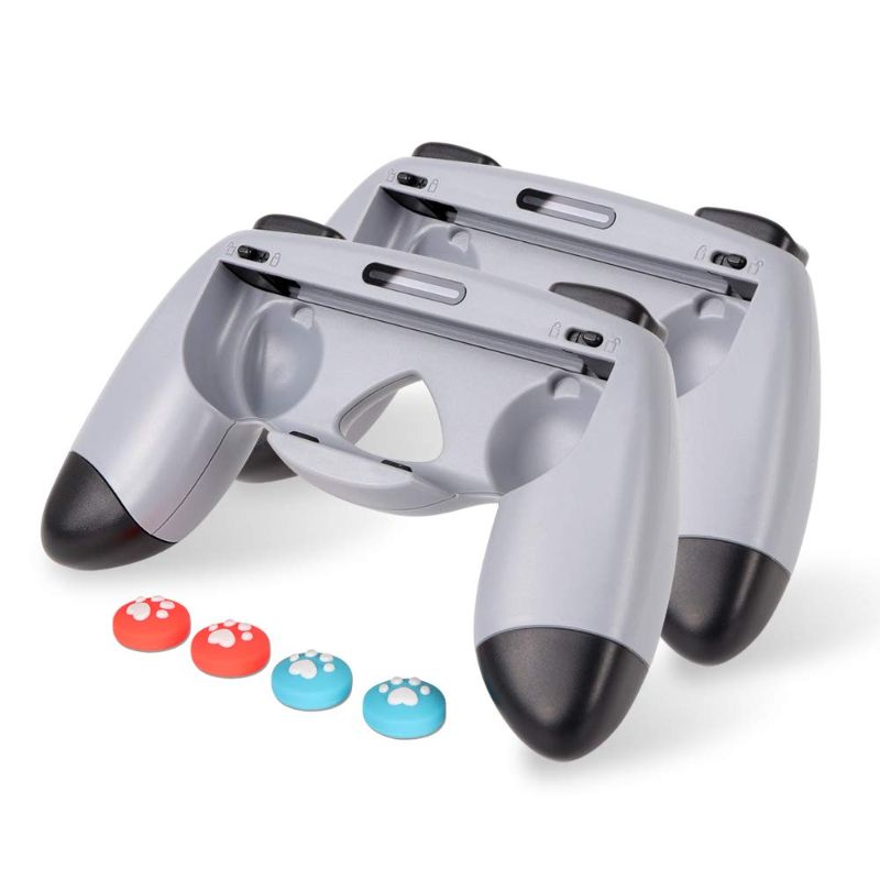 Photo 1 of 2pcs Hand Grips for Nintendo Switch Joycon, Charging Free Hand Grip Controllers for Nitendo Switch Joy Con