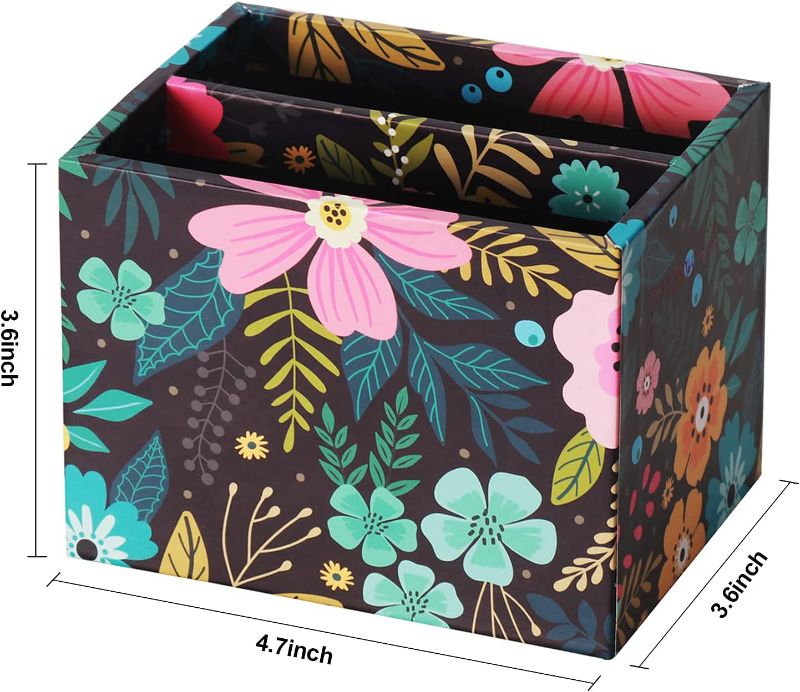 Photo 2 of Comix Paper Pen Holder, Floral Pencil Holder for Desk, Pencil Organizer for School Office Supplies(PH2003-FW)