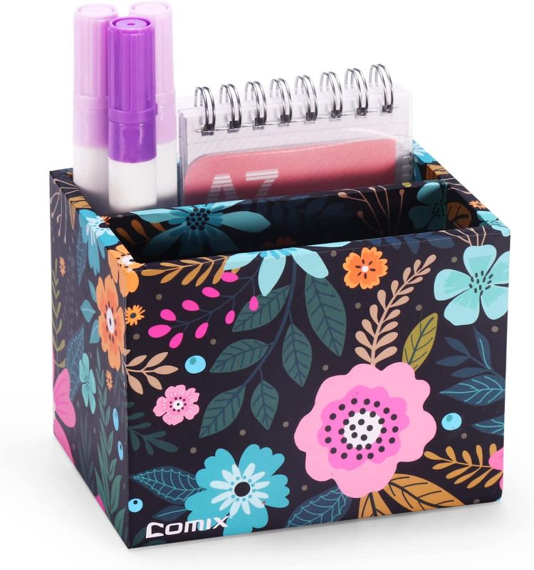 Photo 1 of Comix Paper Pen Holder, Floral Pencil Holder for Desk, Pencil Organizer for School Office Supplies(PH2003-FW)