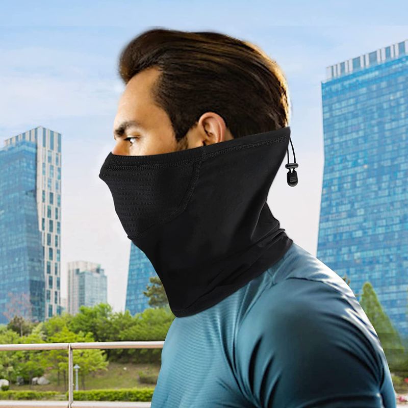 Photo 2 of COOLOO Adjustable Neck Gaiter Mask Reusable, Face Mask Scarf Masks Bandanas Breathable Outdoor Headwear Balaclavas Cover