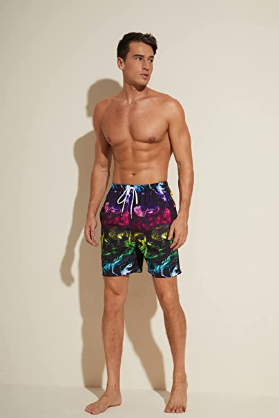 Photo 1 of ccko Men's Swim Trunks with Mesh Lining Mens Quick Dry Board Shorts Surf Swim Shorts with Pockets Beach Swimwear for Men SIZE MEDIUM
