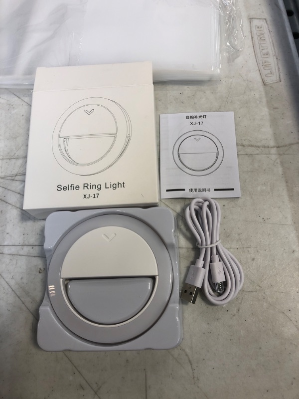 Photo 2 of XJ-17 SELFIE RING LIGHT, 600MAH LONG BATTERY LIFE SELFIE LIGHT FOR PHONE RECHARGEABLE CLIP ON RING LIGHT FOR LAPTOP