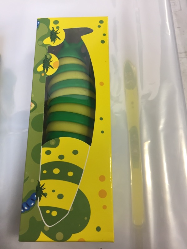 Photo 2 of Fidget Slug Toy, Flexible Decompression Slug for Relaxing, Articulated Sticky Stretch slug Fidget Toy, Hand Sensory Toys for Children Adults (First Edition)
