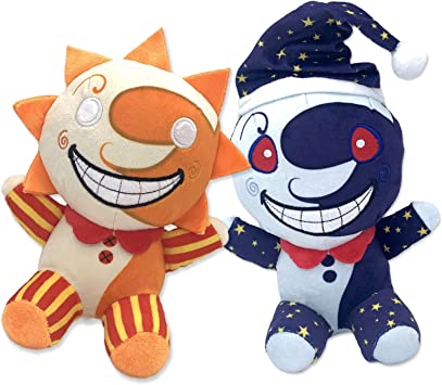 Photo 1 of 2pcs Sundrop and Moondrop Plush Toys 9.8 Inch, FNAF Plushies, Stuffed Animal for Security Fans