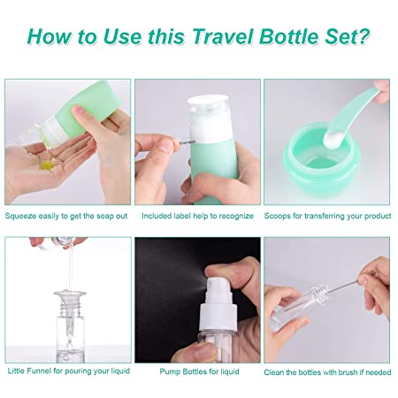 Photo 1 of  Travel Bottles Set for Toiletries,