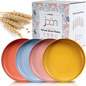 Photo 1 of 
Roll over image to zoom in







Unbreakable Wheat Straw Dinnerware Plates
