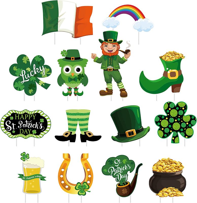 Photo 1 of 14 Pieces St. Patrick's Day Yard Sign Outdoor Garden Decorations Horseshoe Shamrock Leprechaun Yard Sign Irish Saint Patty's Day Lawn Outdoor Decor with Stakes
FACTORY SEALED
