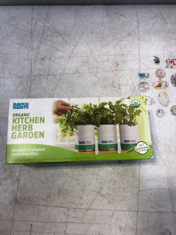 Photo 2 of Back to the Roots New Kitchen Garden Complete Herb Kit Variety Pack of Basil, Mint, and Cilantro Seeds
