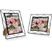 Photo 1 of 8x10 Picture Frame Set of 2, Metal Frames Fits 8 by 10 Inch Photo Tabletop or Wall Mounting Display
