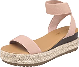 Photo 1 of DREAM PAIRS Women's Ankle Strap Espadrilles Platform Wedges Sandal SIZE 10
