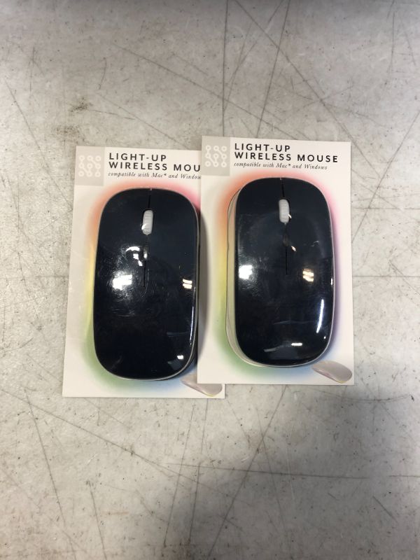 Photo 1 of LIGHT UP WIRELESS MOUSE (2PCS)