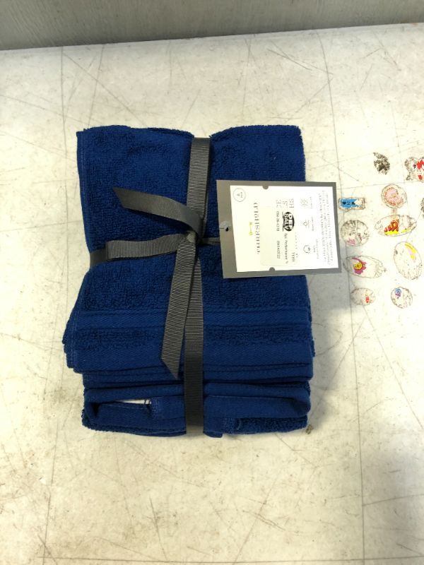 Photo 2 of 6pc Performance Bath Towel Set Blue - Threshold
