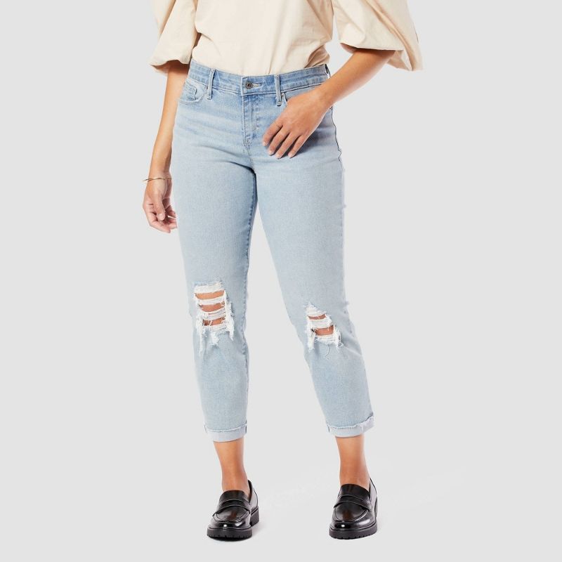 Photo 1 of DENIZEN® from Levi's® Women's Mid-Rise Slim Cropped Boyfriend Jeans - SIZE 16
