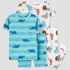 Photo 1 of Carter's Just One You Toddler Boys' Safari Seat Hippos Pajama Set - Blue 3T (MISSING ONE SET OF BOTTOMS)
