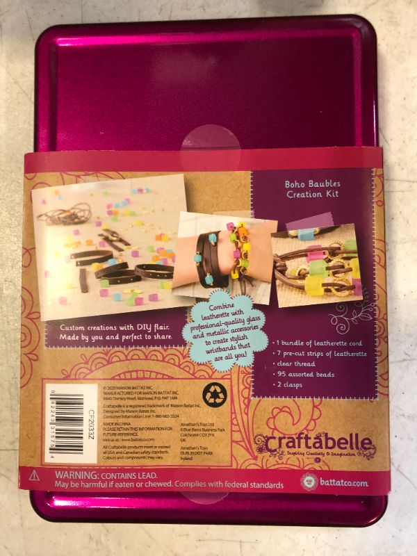 Photo 3 of Craftabelle – Boho Baubles Creation Kit – Bracelet Making Kit – 101pc Jewelry Set with Beads – DIY Jewelry Kits for Kids Aged 8 Years +
