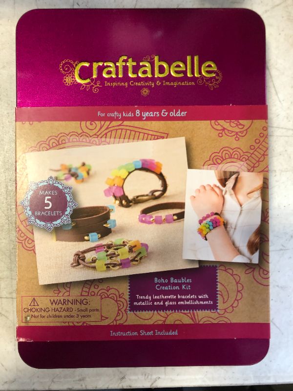 Photo 2 of Craftabelle – Boho Baubles Creation Kit – Bracelet Making Kit – 101pc Jewelry Set with Beads – DIY Jewelry Kits for Kids Aged 8 Years +