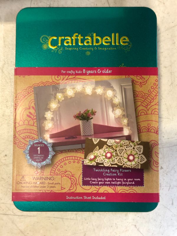 Photo 2 of Craftabelle – Twinkling Fairy Flowers Creation Kit – DIY Twinkle Lights for Bedroom – 106pc String Light Set with Accessories – DIY Arts & Crafts for Kids Aged 8 Years +