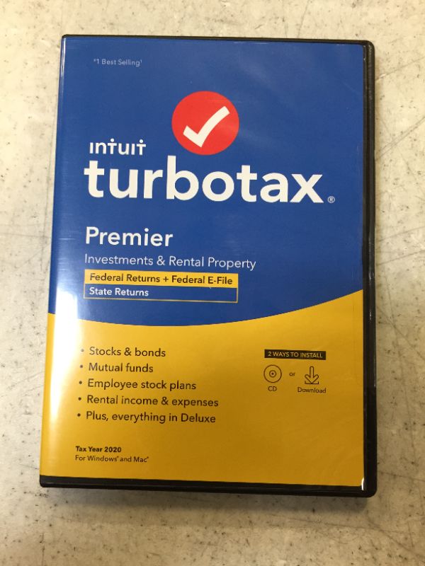 Photo 2 of [Old Version] TurboTax Premier 2020 Desktop Tax Software, Federal and State Returns + Federal E-file [Amazon Exclusive] [PC/Mac Disc]