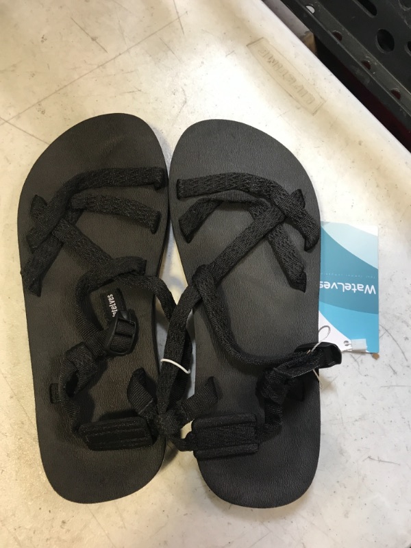 Photo 1 of BLACK SANDALS (SIZE NOT AVAILABLE- LOOKS 6-6.5)