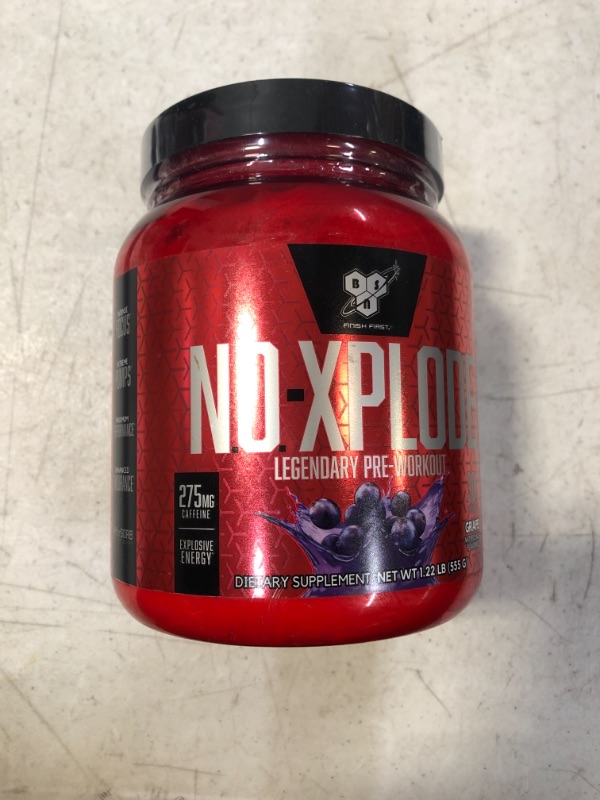 Photo 2 of 
BSN N.O.-XPLODE Pre Workout Powder, Energy Supplement for Men and Women with Creatine and Beta-Alanine, Flavor: Grape, 30 ServingsBSN N.O.-XPLODE Pre Workout Powder