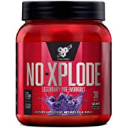 Photo 1 of 
BSN N.O.-XPLODE Pre Workout Powder, Energy Supplement for Men and Women with Creatine and Beta-Alanine, Flavor: Grape, 30 ServingsBSN N.O.-XPLODE Pre Workout Powder