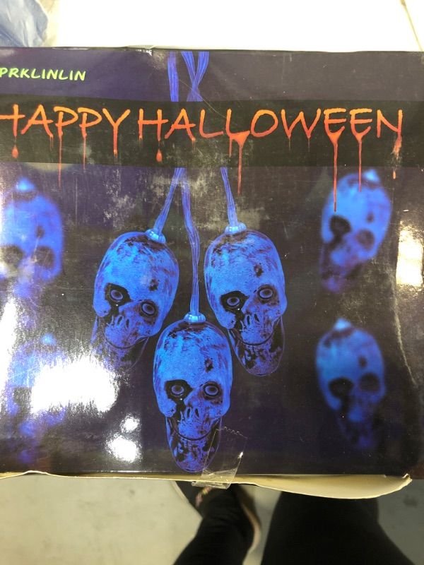 Photo 2 of 
SPRKLINLIN Halloween Lights, Halloween Skull Light String Decoration, Battery Operated Lights String Wireless Remote Control 30 LED Lights Dust-Proof and Waterproof Design, Halloween Party Decoration.SPRKLINLIN Halloween Lights, Halloween Skull Light Str